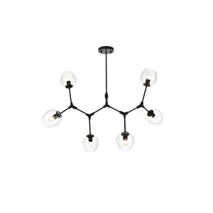 Elegant Lighting Cavoli 6 - Light Chandelier in  Black - 1 of 4