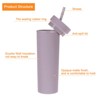 Unique Bargains Skinny Tumbler with Lids and Straws 16 OZ - 3 of 4