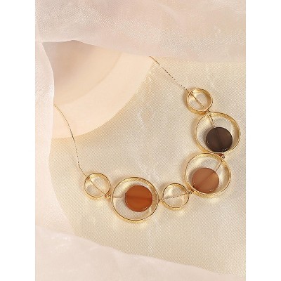 SOHI Women's California Gold The Orb Collar Necklace