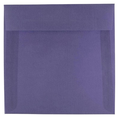 JAM Paper 6.5 x 6.5 Square Translucent Vellum Invitation Envelopes Purple 1592113I