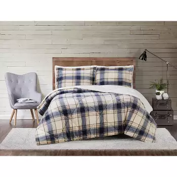 King Dash And Ash Painted Plaid Comforter Set Black - Deny Designs : Target