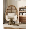 360 Swivel Wicker Egg Chair, Indoor Outdoor Rattan Lounge Chairs with Cushions for Indoor Living Room Bedroom Outside Patio Backyard Balcony - 2 of 4
