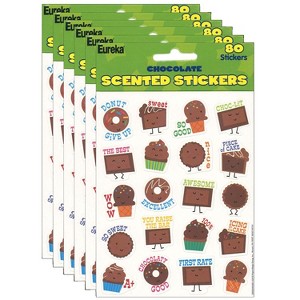 Eureka® Chocolate Scented Stickers, 80 Per Pack, 6 Packs - 1 of 3