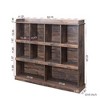 NicBex 10-Shelf Cubbyhole Bookcase, 53.15" Wooden Storage Bookshelf with Label Tags,  Bookcase Display Stand - 3 of 4