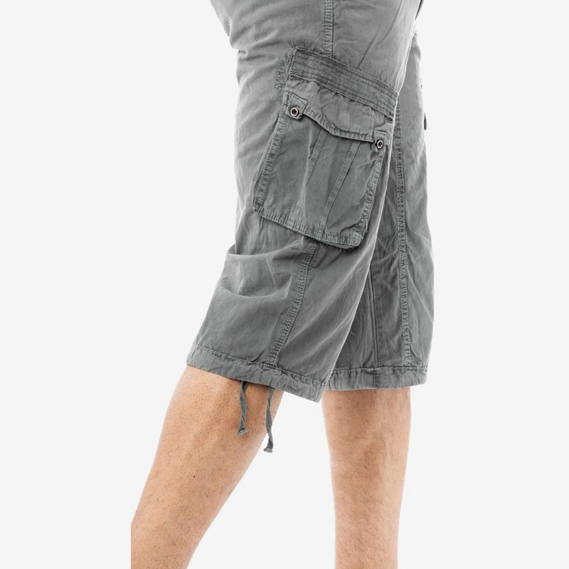 X RAY Men’s Belted 18 Inch Below Knee Long Cargo Shorts (Big & Tall), 4 of 5