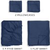 100% Cotton 400 Thread Count 4 Piece Sheet Set - Soft & Cozy Sateen Bed Sheets - CGK Linens - 3 of 4