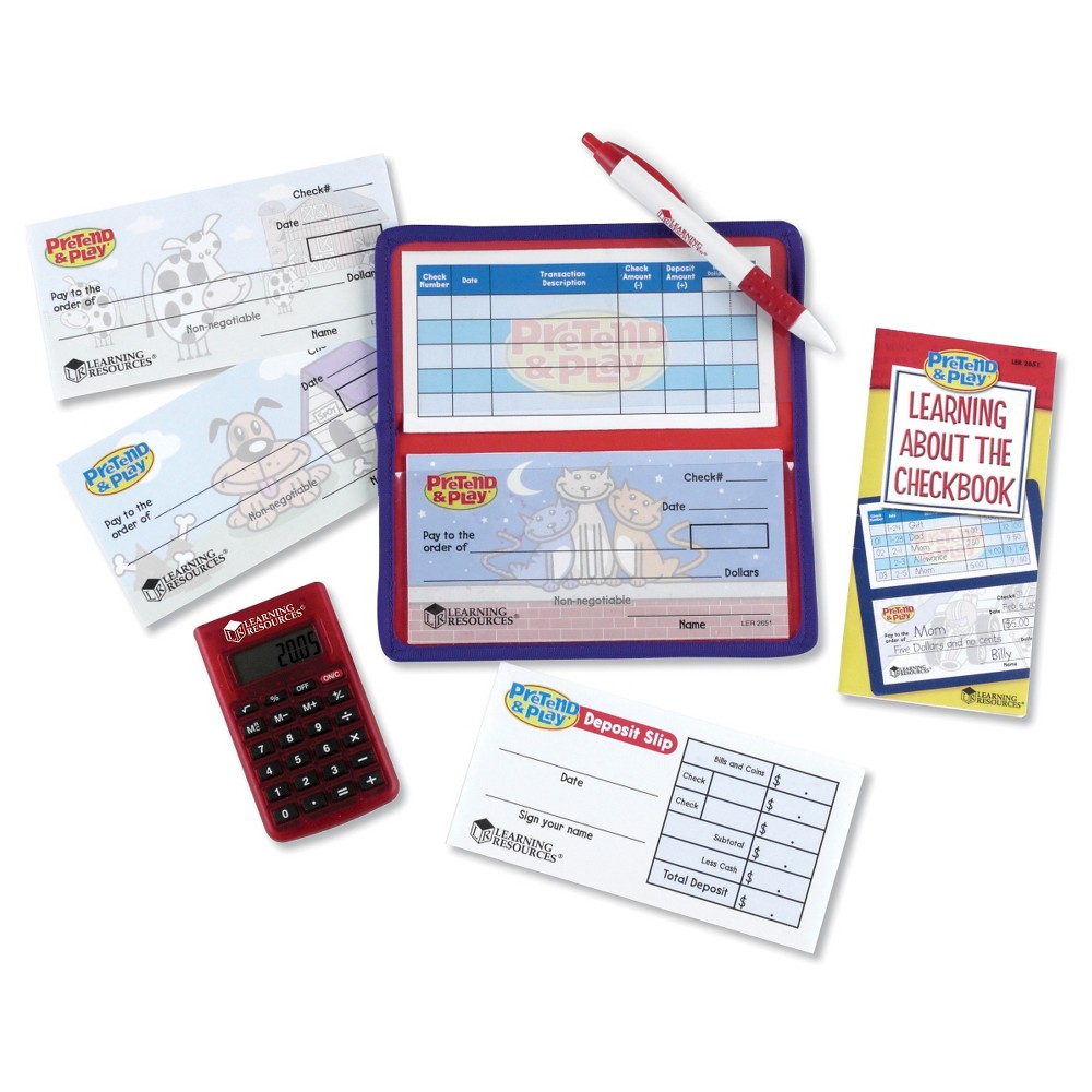 UPC 765023026511 product image for Learning Resources Pretend & Play Checkbook with Calculator | upcitemdb.com