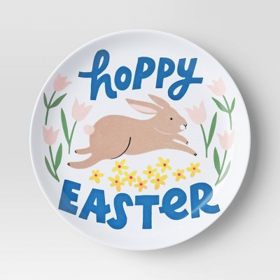 10" Hoppy Easter Dinner Plate White - Room Essentials™