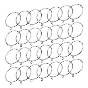 Unique Bargains Metal Electroplating Curtain Rod Accessory Curtain Ring 28 Pcs - 1 of 4