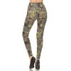 Slickblue Regular Fit, Floral Printed Leggings, High Waist Stretch, Casual Pants, Everyday Style, Multicolor, One Size - 3 of 4