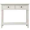 PAGED 35 inch Rectangle Console Table,Traditional Entryway Table with 2 Drawers and Bottom Shelf for Living Room,Hallway - 4 of 4