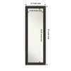 Amanti Art Shipwreck Greywash Narrow Non-Beveled On the Door Mirror Full Length Mirror, Wall Mirror 52 in. x 18 in - 4 of 4