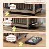 43.7" Dog Crate Furniture, Flip-Top Dog Kennel, Removable Bowls, Chew-Proof Design, Multi-Functional End Table, Gray - 4 of 4