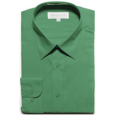 Classic Regular Fit Long Sleeve Point Collar Dress Shirt