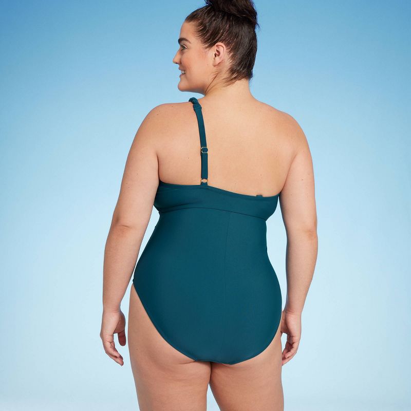 Women's One Shoulder Twist One Piece Swimsuit - Shade & Shore™, 3 of 6