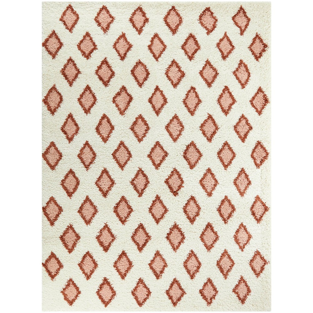 7'10inx10' Avery Diamonds Shag Kids' Rug Orange - Balta Rugs