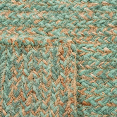 Geordie Green and Natural Hand-Knotted Wool Area Rug, 5' x 8'