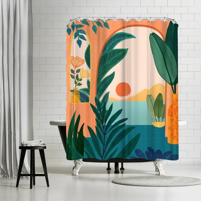 Americanflat Ocean View by Modern Tropical 71" x 74" Shower Curtain