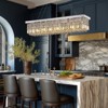 Siljoy Modern Crystal Chandelier for Dining Room, K9 Crystal Pendant Ceiling Light Fixture for Kitchen Island - 4 of 4