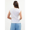 Women's Printed Sleeveless Tee - SKIES ARE BLUE - 3 of 4