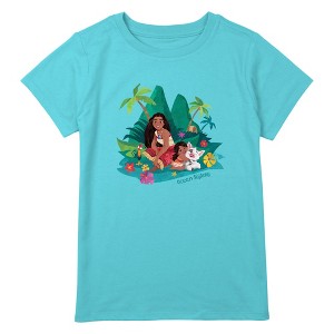 Girl's Moana 2 Ocean Sisters Pua and Heihei T-Shirt - 1 of 3