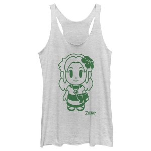 Women's Nintendo Legend of Zelda Link's Awakening Sleek Marin Avatar Racerback Tank Top - 1 of 3