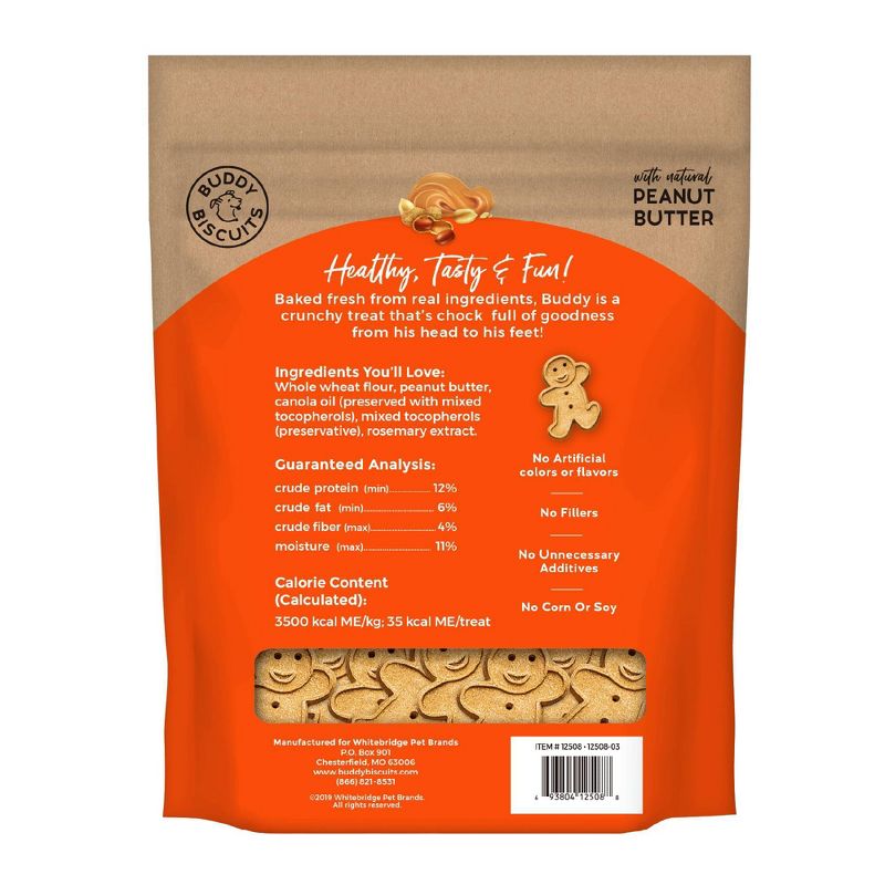 Buddy Biscuits Oven Baked Crunchy Peanut Butter Dog Treats, 4 of 18