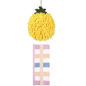 REGALWOVEN Soft Absorbent Bathroom Hand Towel Set 6" x 6"/13" x 29" 2 Packs - 1 of 4