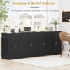 Brafab94" Fluted Sideboard Buffet Cabinet with Storage, Credenza Storage Cabinet for Living Room - 4 of 4