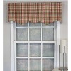 RLF Home Plaided Regal 100% Cotton with Fully Lined 3" Rod Pocket Valnance for Windows 50" x 17" - 2 of 4