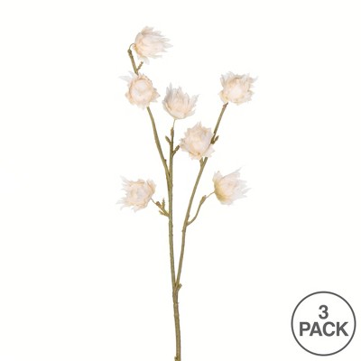 Festive Ivory Hibiscus 31" Artificial Christmas Floral Arrangement