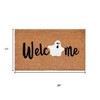 HomeRoots 17" X 29" Black Natural And White Halloween Halloween Welcome Outdoor Coir Door Mat - 3 of 4