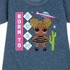 - LOL Surprise! - Queen Bee is Born to Roam Graphic Short Sleeve Fleece Dress - 2 of 4
