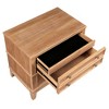 NicBex Set of 1/2 Wood Nightstand,Storage Cabinet Side Table with 3 Drawer for Bedroom,Living Room,Entryway,Brown - 4 of 4