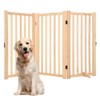 Pet Gate, 3-Panel/4-Panel Indoor FoldableDog Fence for Stairs or Doorways, Retractable Wood Freestanding Dog Gates - 2 of 4