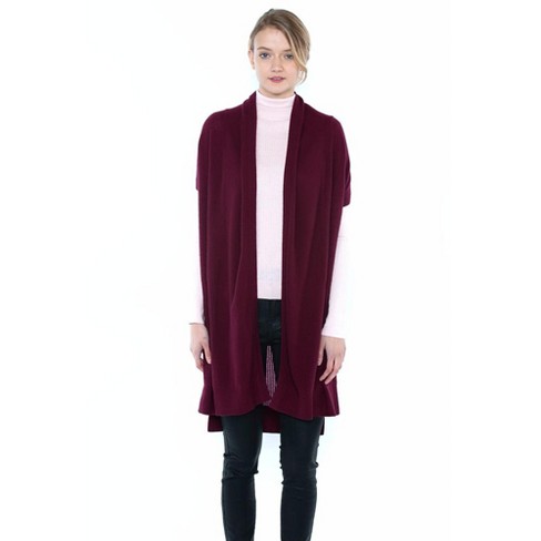 Pure Cashmere Open Front Cardigan