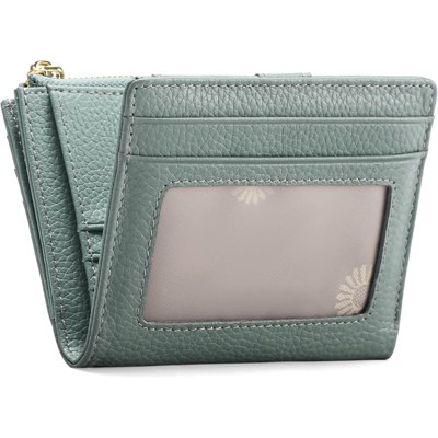 BEAFUP Small Wallets for Women -- RFID Blocking Bifold Genuine Leather Wallet with Zipper Coin Purse and 11 Card Slots for Daily Use,Travel