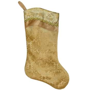 Northlight 20.5-inch Velvet Gold And Maroon Etched Cuff Christmas ...