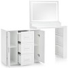 AZL1 Life Concept Dressers Modern Vanity with Adjustable Mirror Multi Functional Storage Table for Bedroom, White, 59.1"*15.4"*54.2" - 4 of 4