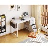 ODK 32-Inch Small Computer Desk with 4 Fabric Drawers, Storage, Side Hook and Cloth Bag - 2 of 3