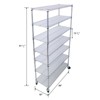 FONTOI 7 Tier Wire Shelving Unit, Adjustable Storage Racks with Wheels & Shelf Liners for Kitchen, Garage, Chrome, 48"*82"*18" - 3 of 4