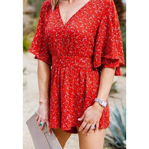 Women's Spring Breaker Flutter Sleeve Romper - JACK by BB Dakota - 1 of 3