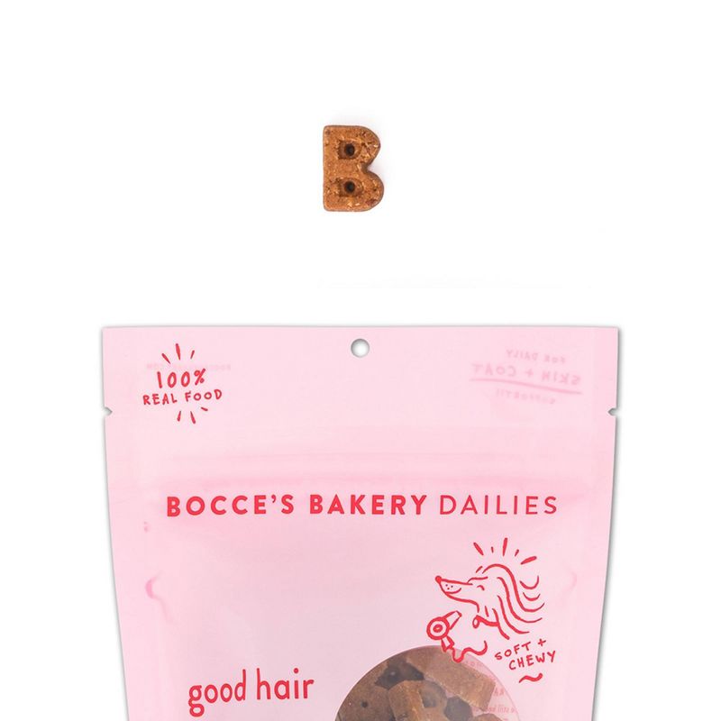Bocce&#39;s Bakery Good Hair Soft &#38; Chewy Salmon Recipe Dog Treats - 6oz, 4 of 5