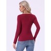 INSPIRE CHIC Women's Thermal Shirts Base Layer Long Sleeve Underwear Fall Winter Pajama Tops Basic Shirt - 4 of 4