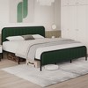 Velvet Upholstered Bed Frame with Headboard - 4 of 4