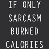 Women's CHIN UP Sarcasm Burns Calories Racerback Tank Top - 2 of 4