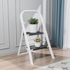 2 Step Ladder, Folding Step Stool With Wide Anti-Skid Pedal And Rubber Feet, 330Lbs Capacity Sturdy Steel Ladder, Lightweight Portable Step Stool - 3 of 4