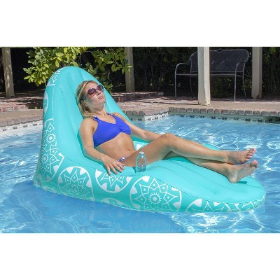 Imperial Green Inflatable Lounger with Ergonomic Design