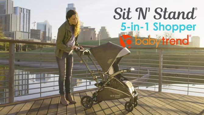 Baby Trend Sit N&#39; Stand 5-in-1 Shopper Stroller Travel System - Gray, 2 of 15, play video