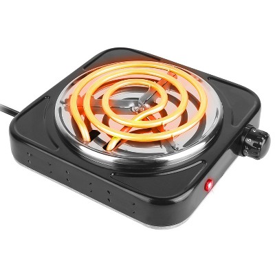 iMountek"1000W Electric Single Burner Coil Hot Plate Stove with 5 Temperature Settings & Non-Slip Feet"Black&White